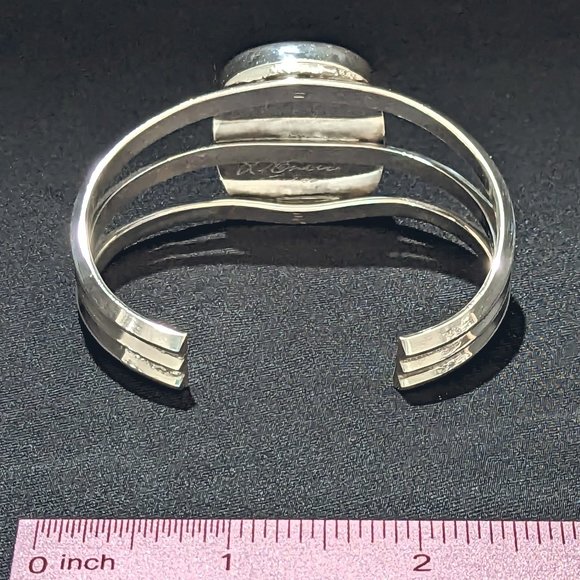 Dark FIRE RED Heavy Triple Strand Sterling Silver Dichroic Adjustable Bracelet - Picture 6 of 8